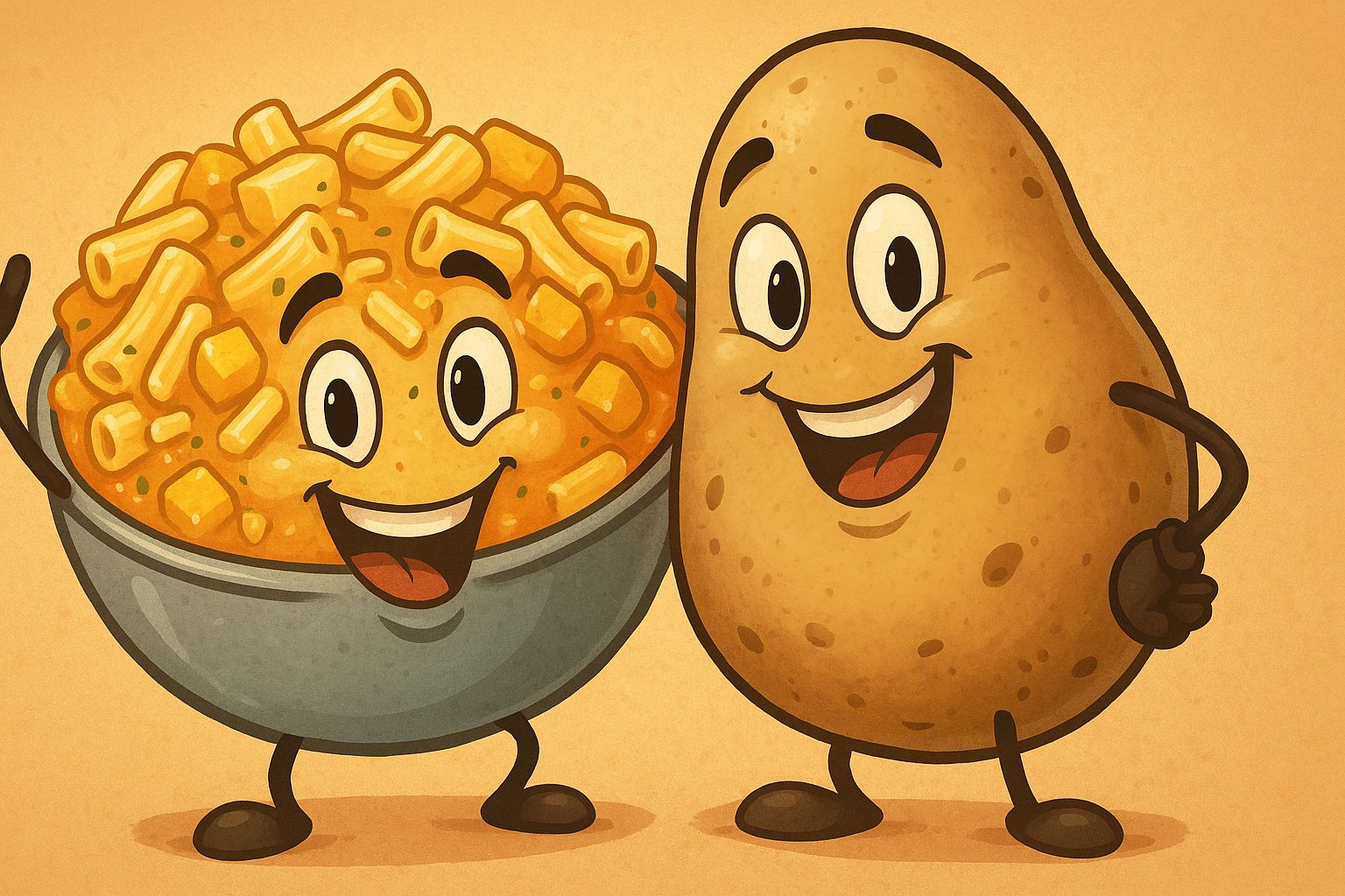 Pasta e patata, un'immagine divertente